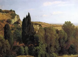 Landscape Near Ariccia by George Friedrich August Lucas Oil Painting