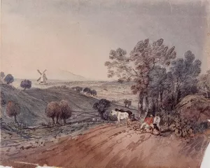 A Folio Of Figure And Landscape Drawings by George Frost Oil Painting