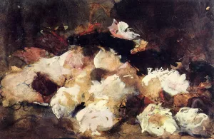 A Still Life With Roses by George Hendrik Breitner Oil Painting