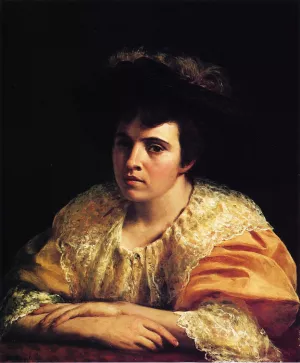 Portrait of Lila B. Hetzel by George Hetzel Oil Painting