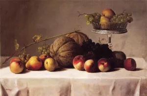 Still Life of Summer Fruit by George Hetzel Oil Painting