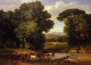 A Bit of Roman Aqueduct by George Inness Oil Painting
