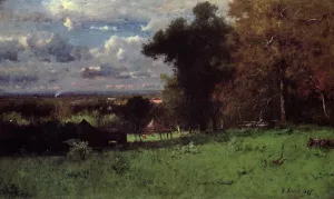 A Breezy Autumn by George Inness Oil Painting