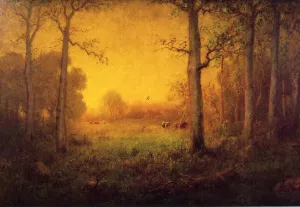 Rural Landscape by George Inness Oil Painting