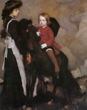 Equestrian Portrait of a Boy by George Lambert Oil Painting
