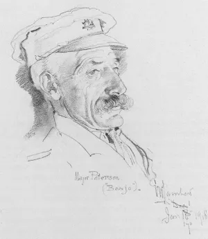Major Andrew Barton 'Banjo' Patterson by George Lambert Oil Painting