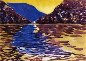 Lower Ausable Lake, Adirondacks by George Luks Oil Painting