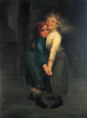 The Spielers by George Luks Oil Painting