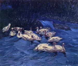 Wild Geese by George Luks Oil Painting