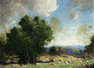 Sunny Pastures by George M Bruestle Oil Painting