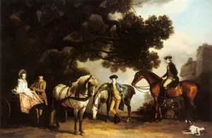 The Milbanke and Melbourne Families by George Stubbs Oil Painting