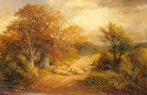 A Derbyshire Water Lane Oil painting by George Turner