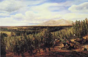 The Hop Gardens by George Vicat Cole Oil Painting