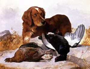 Settler with Game Birds by George W. Horlor Oil Painting