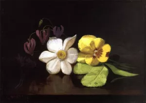 Still Life: A Handful of Flowers by George W. Platt Oil Painting