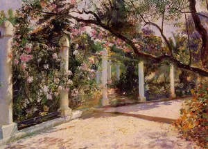 Almond Trees, Algiers Oil painting by Georges Antoine Rochegrosse