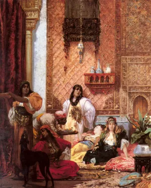 The Sultan's Favorites by Georges Jules Victor Clairin Oil Painting