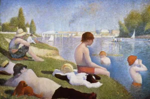 Bathing at Asnieres by Georges Seurat Oil Painting