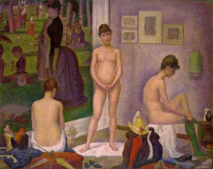 Models by Georges Seurat Oil Painting