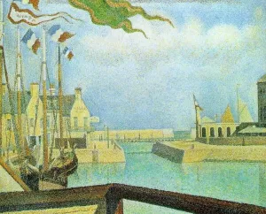 Port-en-Bassin - Sunday by Georges Seurat Oil Painting