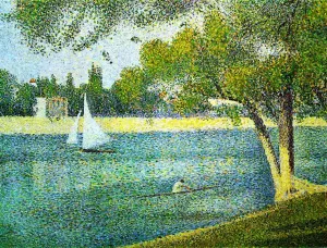 The River Seine at La Grande-Jatte by Georges Seurat Oil Painting