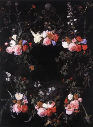 Garland of Flowers by Gerard Seghers Oil Painting