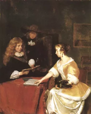 A Concert by Gerard Terborch Oil Painting