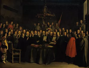 The Ratification of the Treaty of Munster, 15 May 1648 by Gerard Terborch Oil Painting