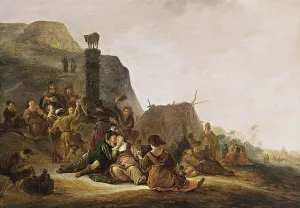 The Adoration of the Golden Calf by Gerrit De Wet Oil Painting