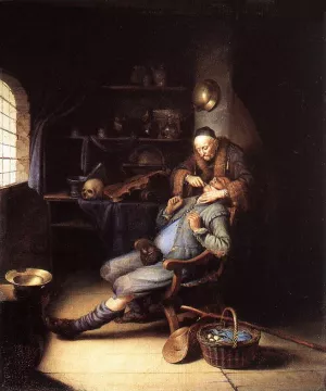 The Extraction of Tooth by Gerrit Dou Oil Painting