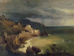 Temporale nel Golfo di Amalfi by Giacinto Gigante Oil Painting