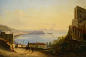 View of Naples from Fosillipo by Giacinto Gigante Oil Painting
