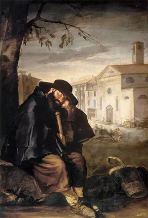 Sleeping Pilgrim by Giacomo Ceruti Oil Painting