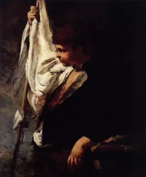 A Young Ensign by Giacomo Piazzetta Oil Painting