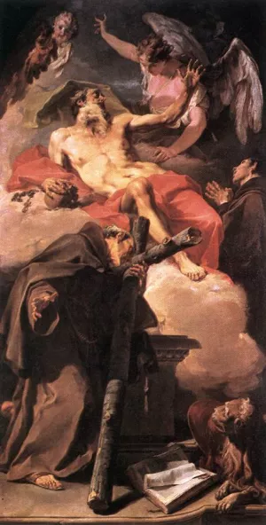 Sts Jerome and Peter of Alcantara by Giambattista Pittoni Oil Painting