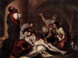 The Death of Socrates by Giambettino Cignaroli Oil Painting