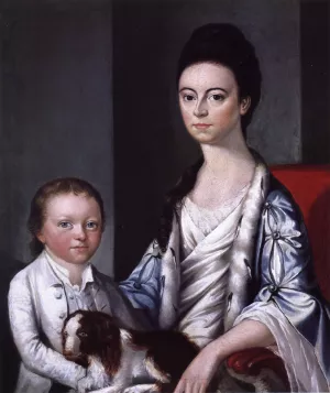 Christian Stelle Banister and Her Son, John by Gilbert Stuart Oil Painting