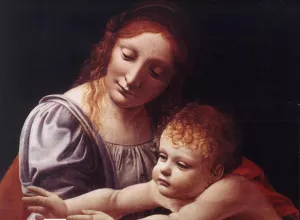 The Virgin and Child Detail #1 by Giovanni Antonio Boltraffio Oil Painting