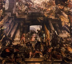 Martyrdom and Glory of St Pantaleon by Giovanni Antonio Fumiani Oil Painting