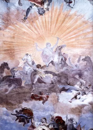 Apollo's Carriage by Giovanni Battista Crosato Oil Painting