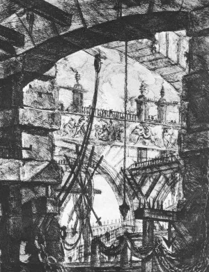 The Prisons Plate IV by Giovanni Battista Piranesi Oil Painting