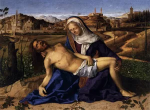 Pieta Oil painting by Giovanni Bellini