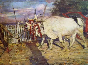 Bovi al Carro by Giovanni Boldini Oil Painting
