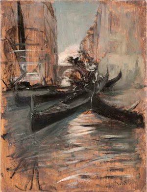 Canale a Venezia con Gondole by Giovanni Boldini Oil Painting