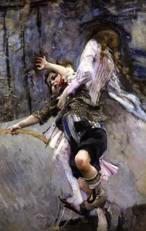 Child with Hoop by Giovanni Boldini Oil Painting