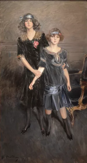 Consuelo and Muriel Vanderbilt by Giovanni Boldini Oil Painting