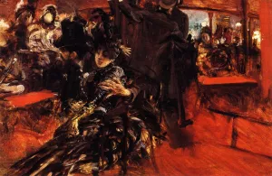 Couple in a Cafe by Giovanni Boldini Oil Painting