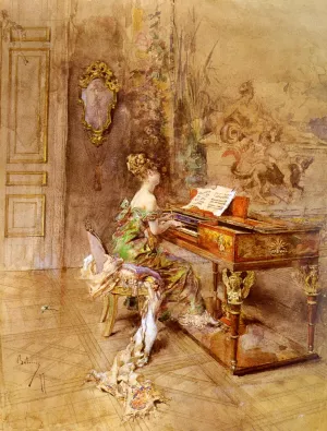 La Pianista by Giovanni Boldini Oil Painting