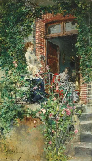 On the Terrace by Giovanni Boldini Oil Painting