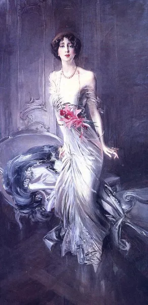 Portrait of Madame E. L. Doyen by Giovanni Boldini Oil Painting